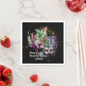 Mardi Gras Masquerade Masker Papieren servetten (Insitu)