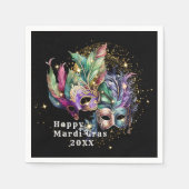 Mardi Gras Masquerade Masker Papieren servetten (Voorkant)