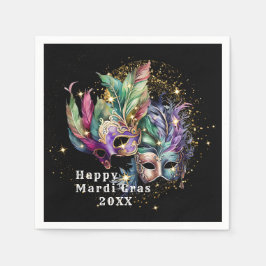 Mardi Gras Masquerade Masker Papieren servetten