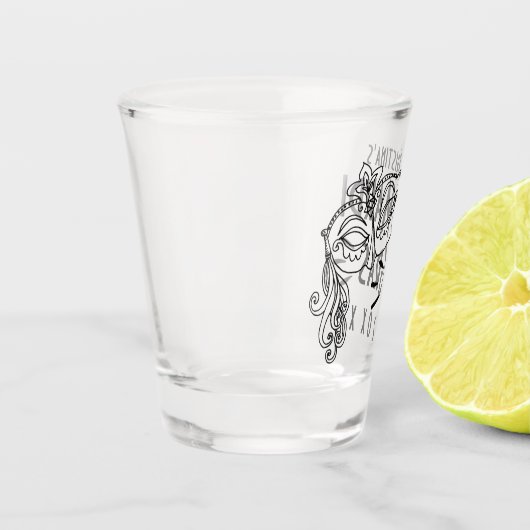 Mardi Gras Masquerade Maskerade Monogram Naam Jaar Shot Glas (Links)
