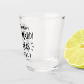 Mardi Gras Masquerade Maskerade Monogram Naam Jaar Shot Glas (Rechts)