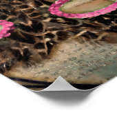 Mardi Gras Masquerade Maskerade Roze Antiek carnav Poster (Hoek)