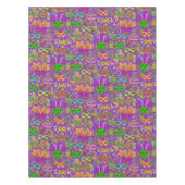 Mardi Gras Masquerade maskers Helder Paars Groen Tafelkleed (Voorkant)