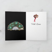 MARDI GRAS MASQUERADE MASKS,HARLEQUIN COSTUME FEESTDAGEN KAART (Binnen)