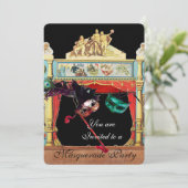 MARDI GRAS MASQUERADE MASKS THEATER STATION KAART (Staand voorkant)