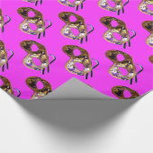 MARDI GRAS MASQUERADE paars Cadeaupapier (Hoek)