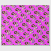 MARDI GRAS MASQUERADE paars Cadeaupapier (Vlak)