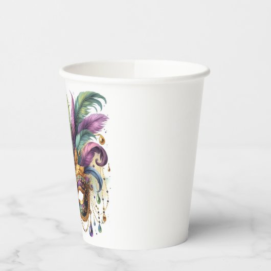 Mardi Gras Masquerade Papieren Bekers (Links)