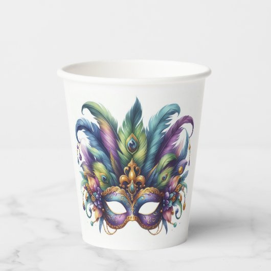 Mardi Gras Masquerade Papieren Bekers (Voorkant)