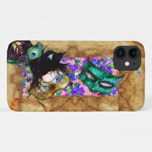 MARDI GRAS MASQUERADE parchment confetti Case-Mate iPhone Case (Achterkant (horizontaal))