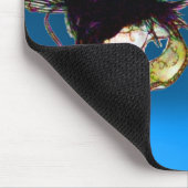 MARDI GRAS MASQUERADE PARTIJ Aqua Blue Muismat (Hoek)