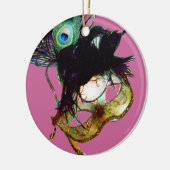 MARDI GRAS MASQUERADE PARTIJ, Gem Stones Keramisch Ornament (Links)
