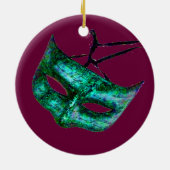 MARDI GRAS MASQUERADE PARTIJ, Gem Stones Keramisch Ornament (Achterkant)