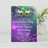 Mardi Gras Masquerade Party Kaart (Staand voorkant)