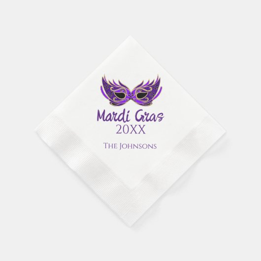 Mardi Gras Masquerade Party Paper Napkins Servet (Hoek)