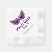 Mardi Gras Masquerade Party Paper Napkins Servet (Voorkant)