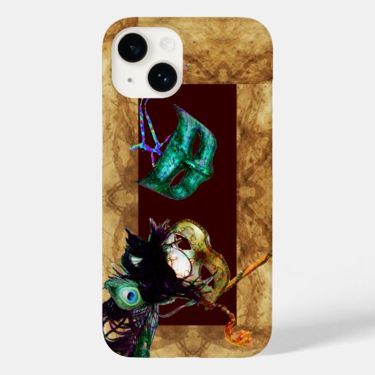 MARDI GRAS MASQUERADE-perkament Case-Mate iPhone Case (Achterkant)