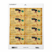 MARDI GRAS MASQUERADE-perkament Etiket (Full Sheet)