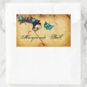 MARDI GRAS MASQUERADE-perkament Rechthoekige Sticker (Tas)