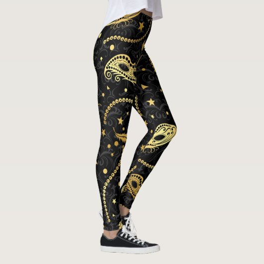 Mardi Gras Masquerade Pop Mode Leggings (Rechts)