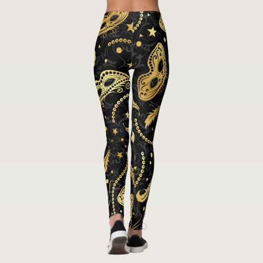 Mardi Gras Masquerade Pop Mode Leggings (Achterkant)