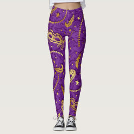Mardi Gras Masquerade Pop Mode Leggings