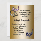 Mardi Gras Masquerade Prom Kaart (Achterkant)