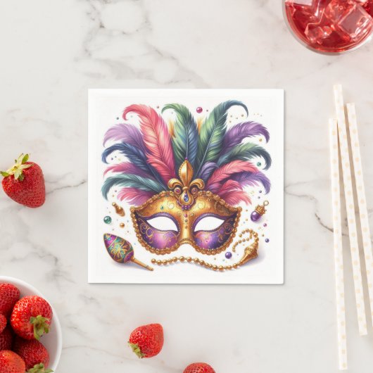 Mardi Gras Masquerade Servet (Insitu)