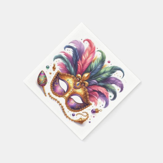 Mardi Gras Masquerade Servet (Hoek)