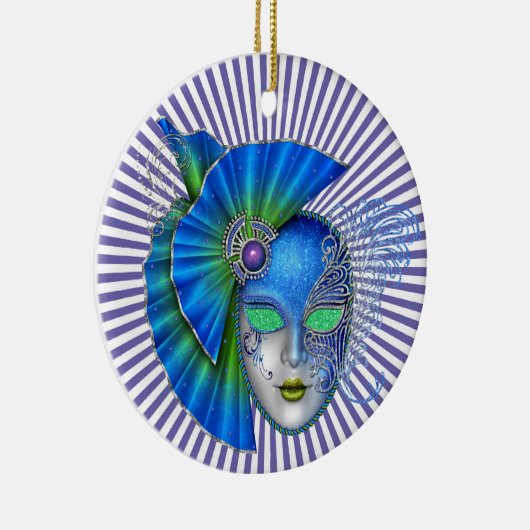 Mardi Gras - Masquerade - SRF Keramisch Ornament (Rechts)