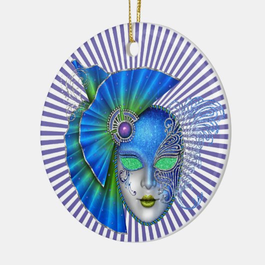 Mardi Gras - Masquerade - SRF Keramisch Ornament (Links)