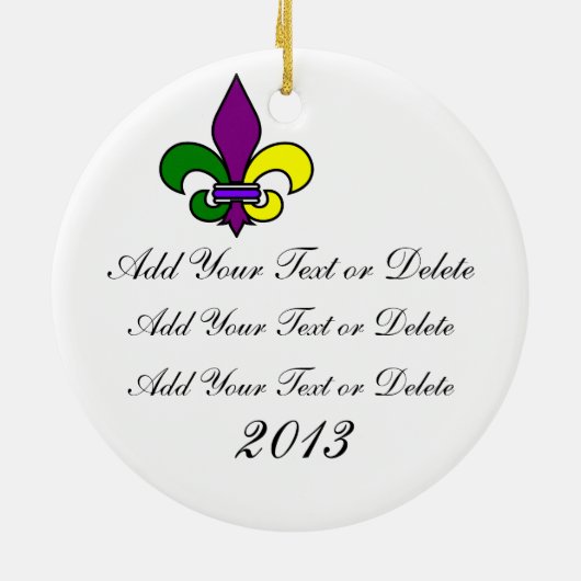 Mardi Gras - Masquerade - SRF Keramisch Ornament (Achterkant)