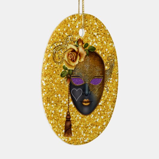 Mardi Gras - Masquerade - SRF Keramisch Ornament (Rechts)