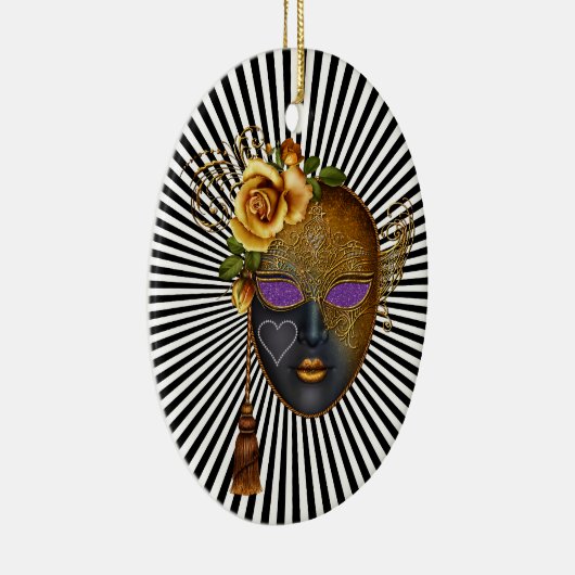 Mardi Gras - Masquerade - SRF Keramisch Ornament (Rechts)