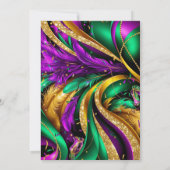 Mardi Gras Masquerade Sweet Sixteen Kaart (Achterkant)