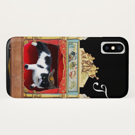 MARDI GRAS MASQUERADE THEATER CAT-Monogram Case-Mate iPhone Case (Achterkant (horizontaal))