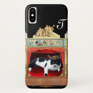 MARDI GRAS MASQUERADE THEATER CAT-Monogram iPhone X Hoesje