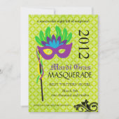 Mardi Gras Masquerade Uitnodiging (Voorkant)