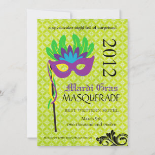 Mardi Gras Masquerade Uitnodiging