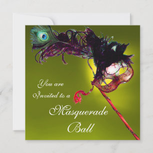MARDI GRAS MASQUERADEBAL GEEL KAART