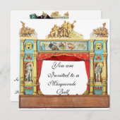 MARDI GRAS MASQUERADEBAL MASKERS THEATER Wit Kaart (Voorkant / Achterkant)