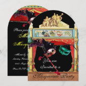 MARDI GRAS MASQUERADEBAL MASKERS THEATERPODIUM KAART (Voorkant / Achterkant)