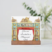 MARDI GRAS MASQUERADEBAL THEATER MASKERS Champagne Kaart (Staand voorkant)