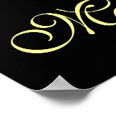 MARDI GRAS MASQUERADEBAL ,Zwart Poster (Hoek)