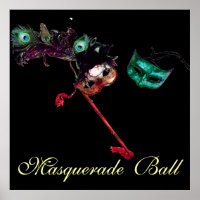 MARDI GRAS MASQUERADEBAL ,Zwart