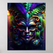 Mardi Gras Mast Vet Dinsdag Muur Poster Print (Voorkant)