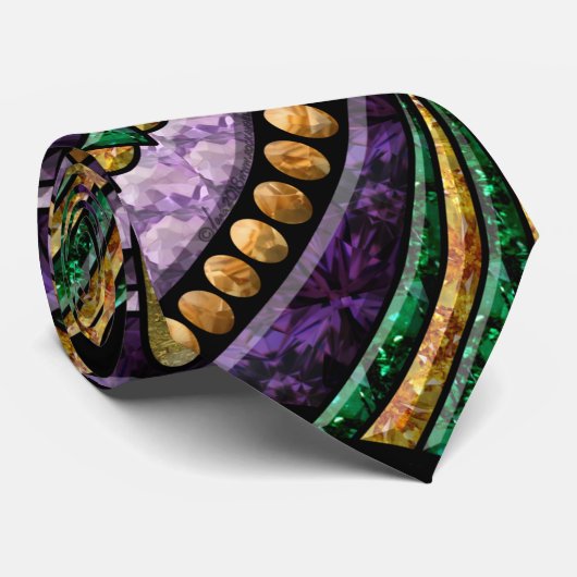 Mardi Gras Medallion Stropdas (Opgerold)