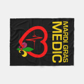 Mardi Gras Medic Fleece Deken (Voorkant (Horizontaal))
