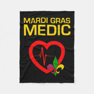 Mardi Gras Medic Fleece Deken