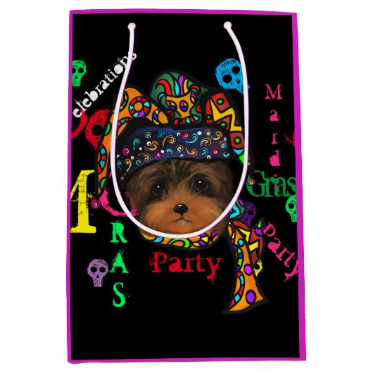 Mardi GRAS Medium Cadeauzakje (Voorkant)